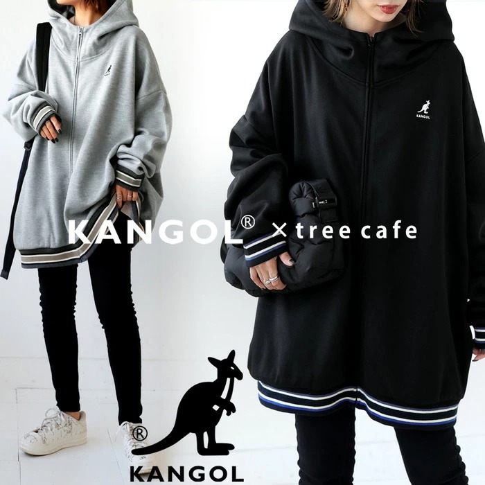 KANGOL×TREECAFE コラボパーカー パーカー レディース 送料無料・再販