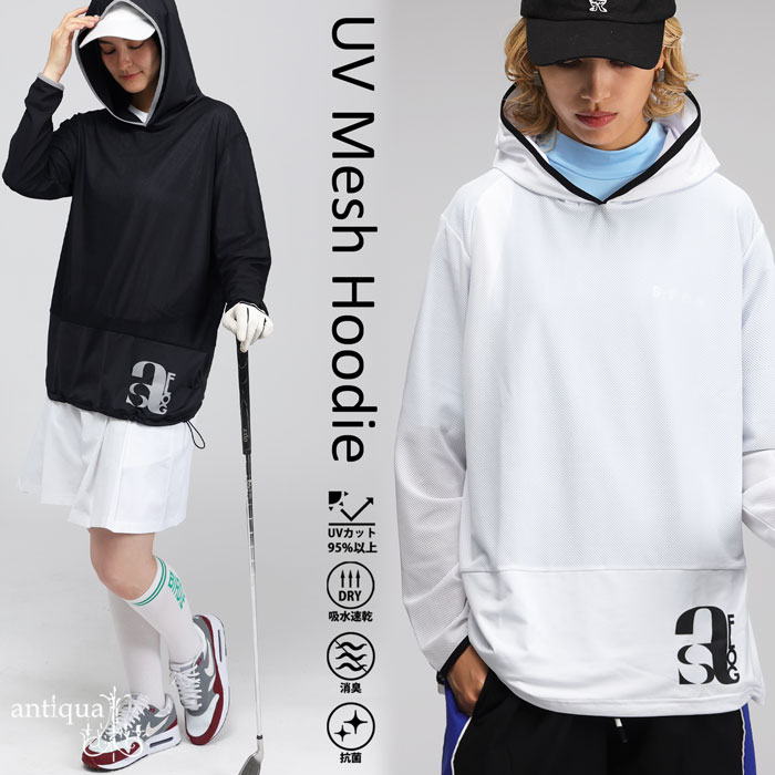 手数料安い ANTIQUA GOLF×STCH 送料無料・6月23日0時 パーカー レディース メンズウェア